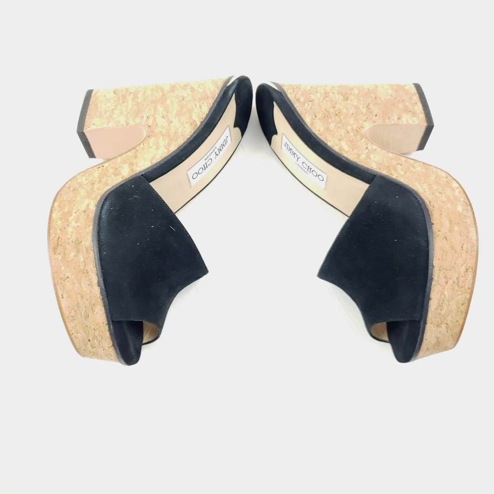 Jimmy Choo Deedee suede platform mules - Picture 12 of 16